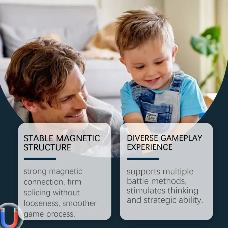 Dowmoo Magnetic Chess Set - Educational Building Blocks Toy - Image 3