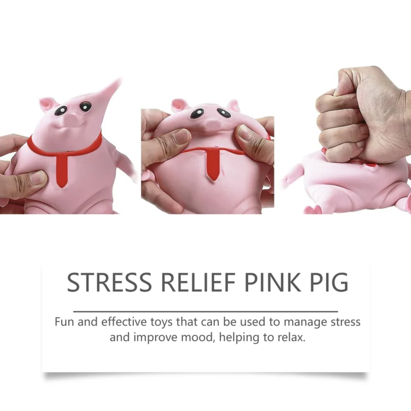 Dowmoo Pink Pig Stress Relief Toy - Creative Cartoon Design - Image 4