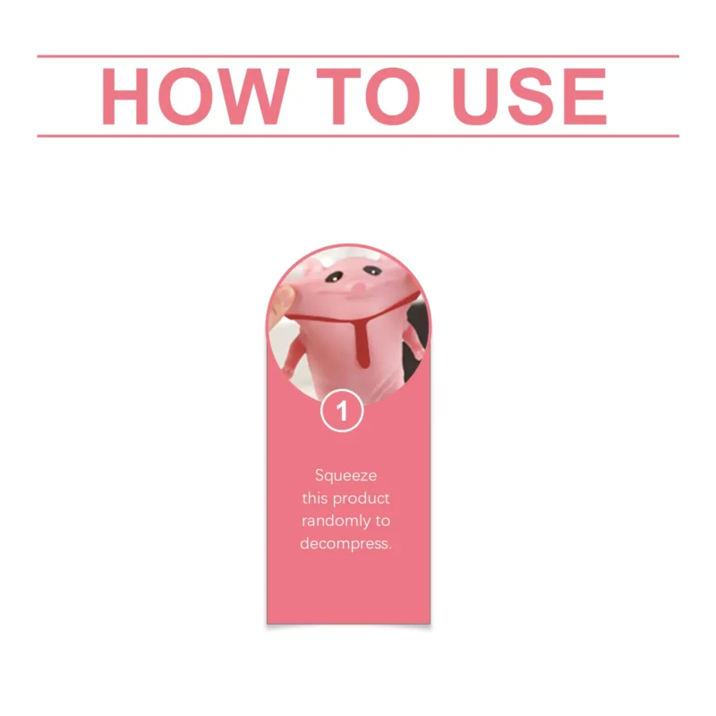 Dowmoo Pink Pig Stress Relief Toy - Creative Cartoon Design - Image 6