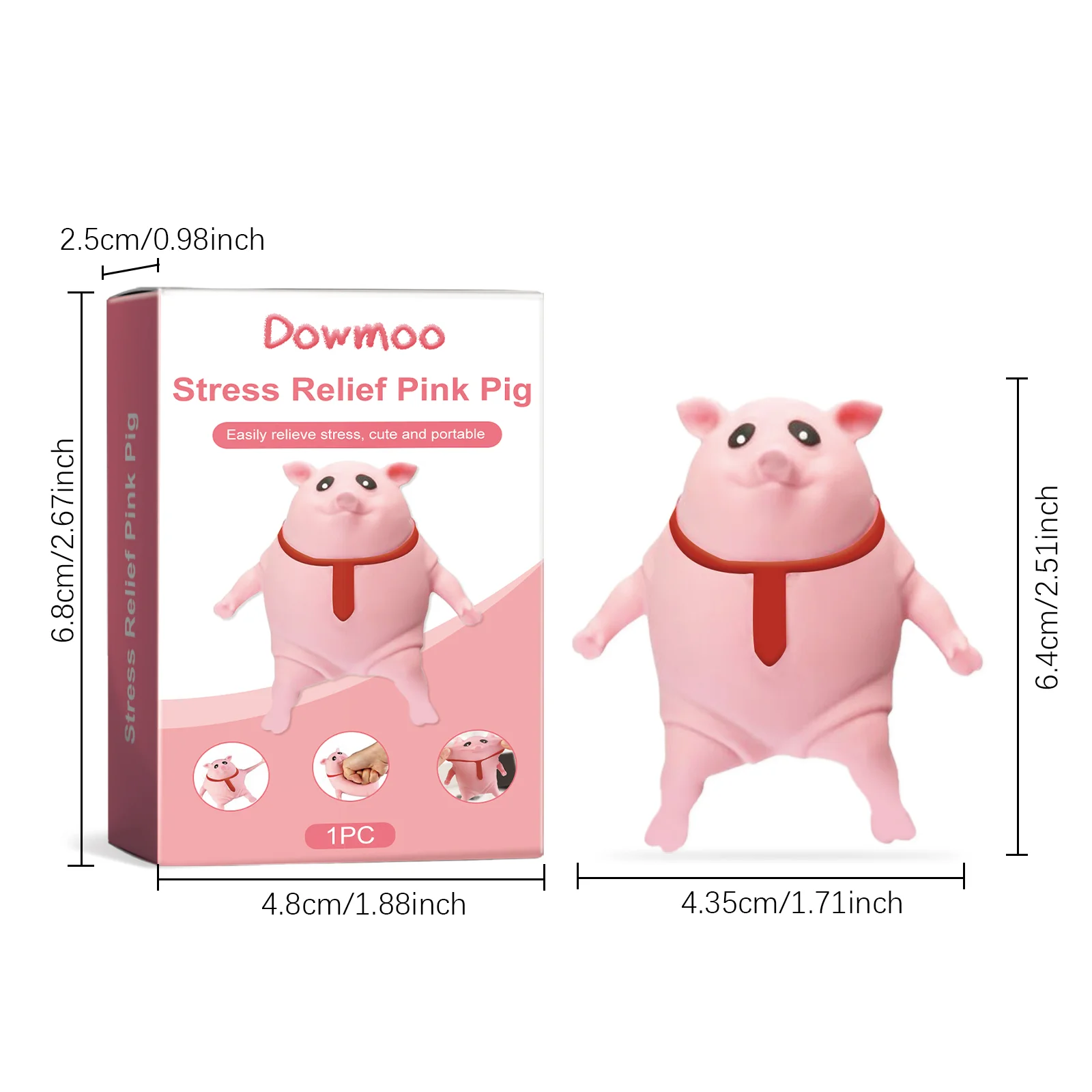 dowmoo pink pig cartoon toy DO H02 0021 01 188