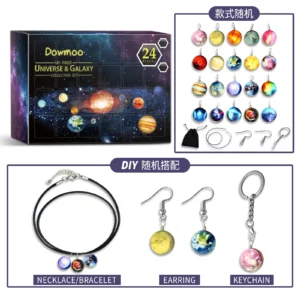 Dowmoo DIY Planet Jewelry Kit - 24-Day Pendant Gift Random Blind Box