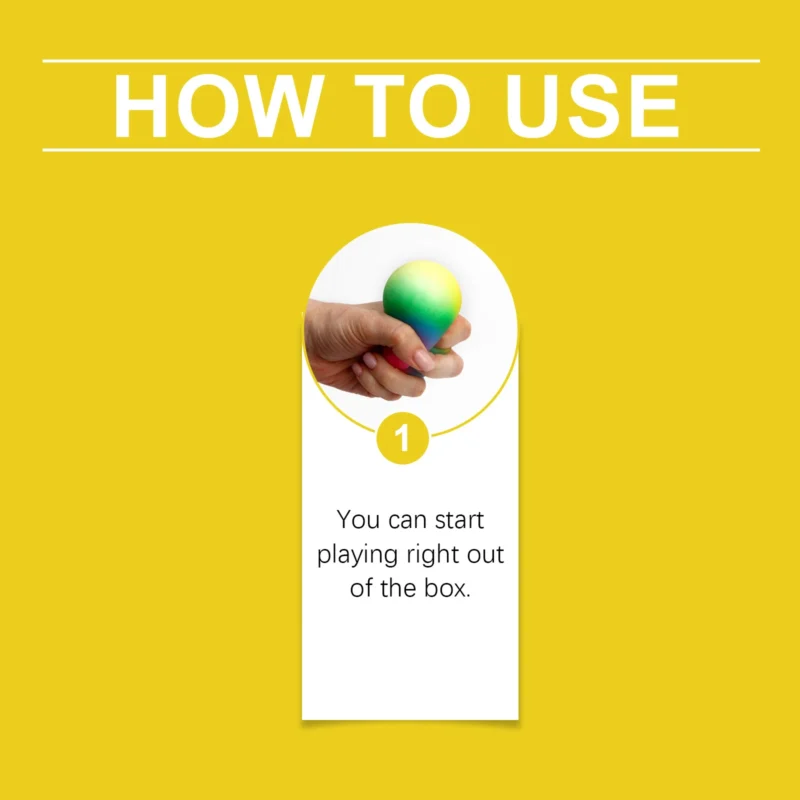 Dowmoo Rainbow Stress Ball - Slow Rebound Squeeze Toy for Anxiety Relief - Image 6