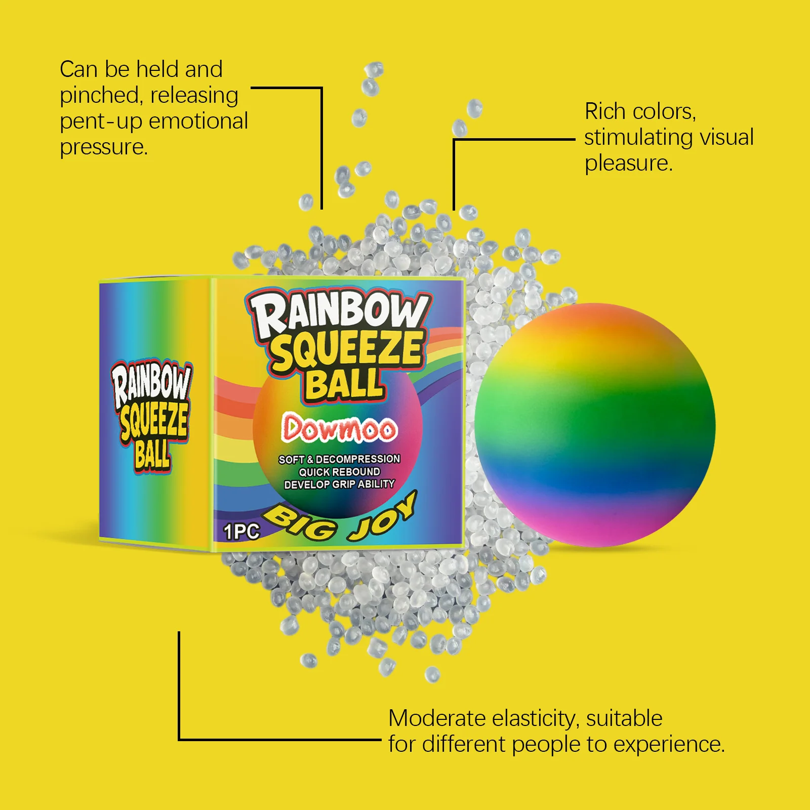 dowmoo rainbow stress relieving ball DO H02 0040 01 44