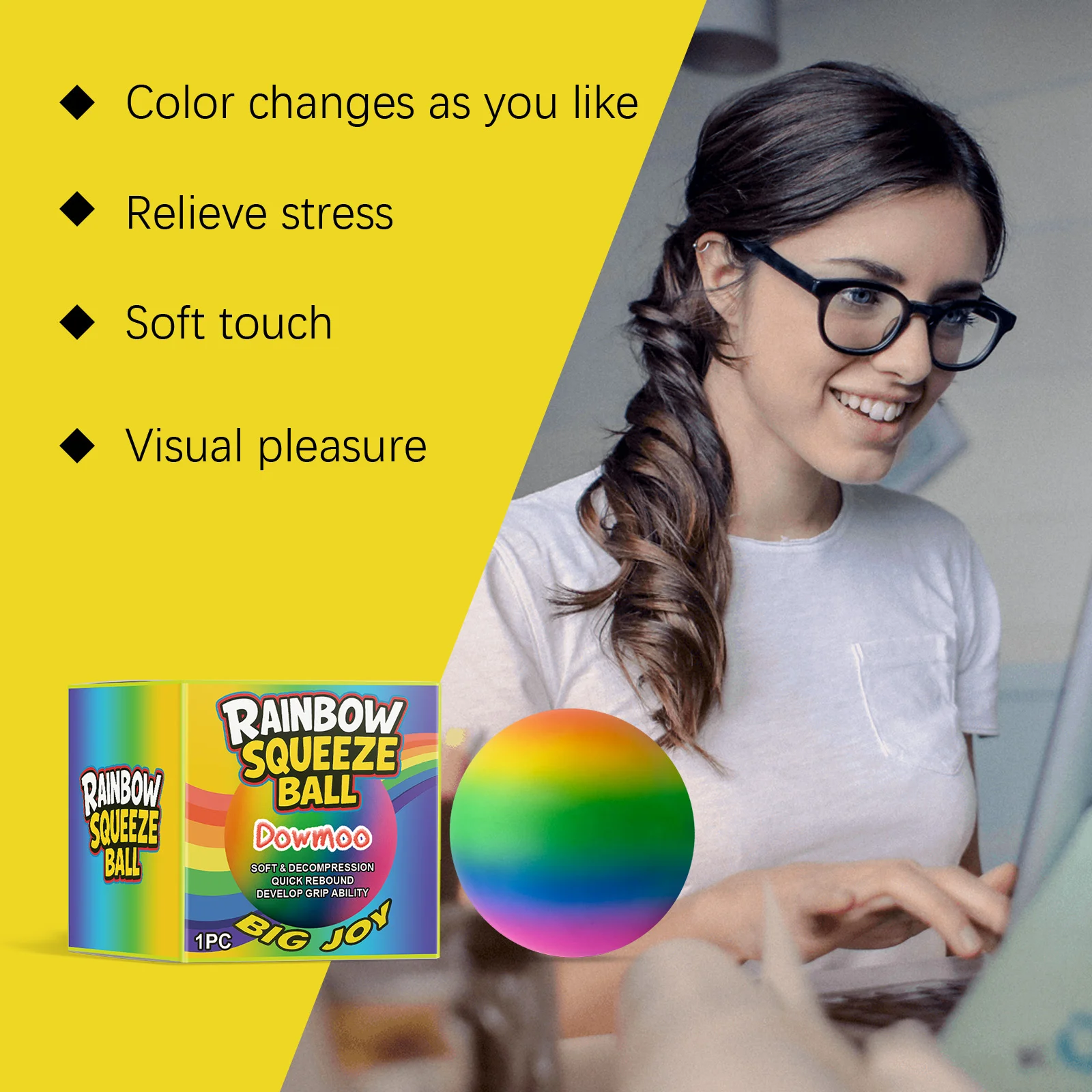dowmoo rainbow stress relieving ball DO H02 0040 01 45
