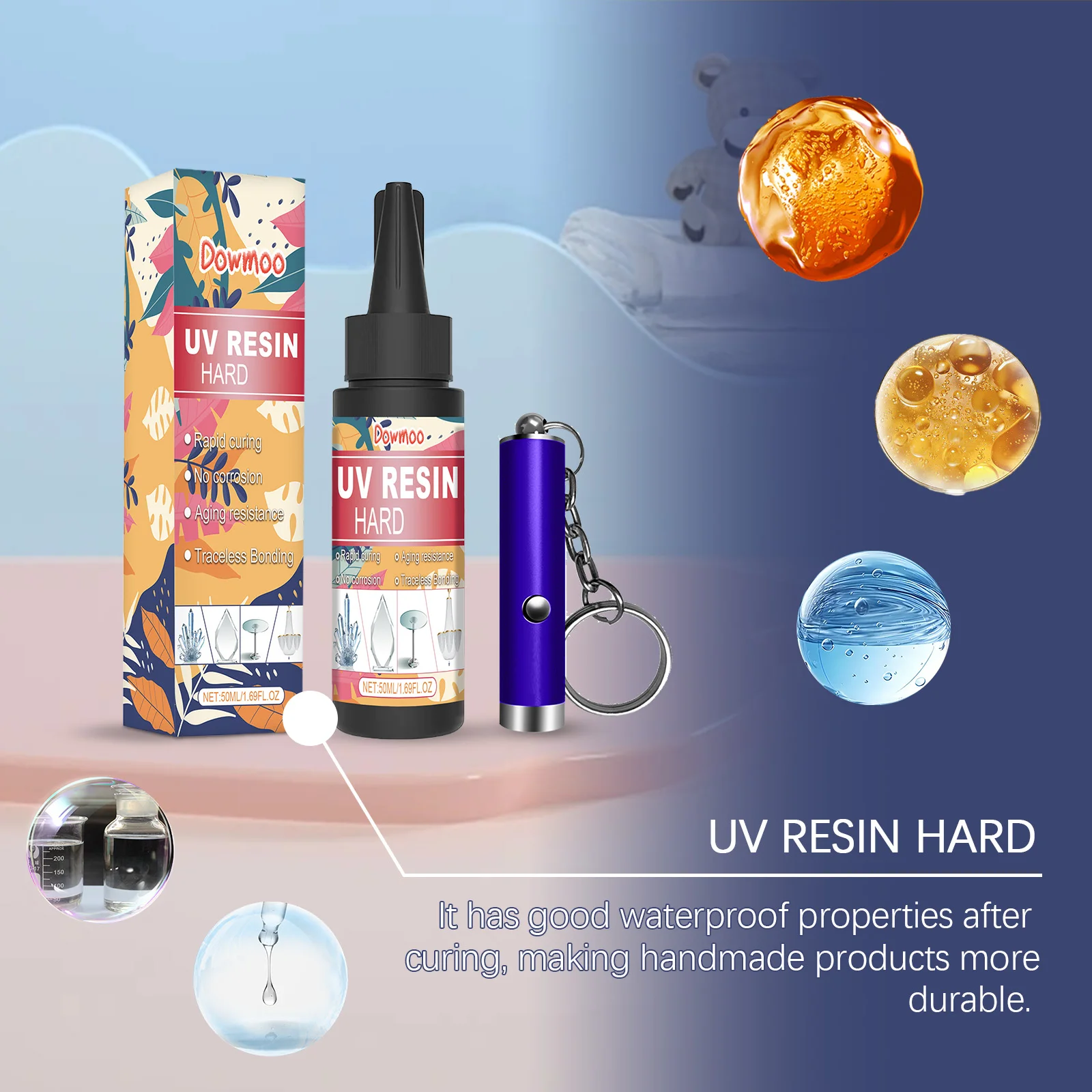 dowmoo resin glue crystal drop DOH02 A008 1 YE1 769