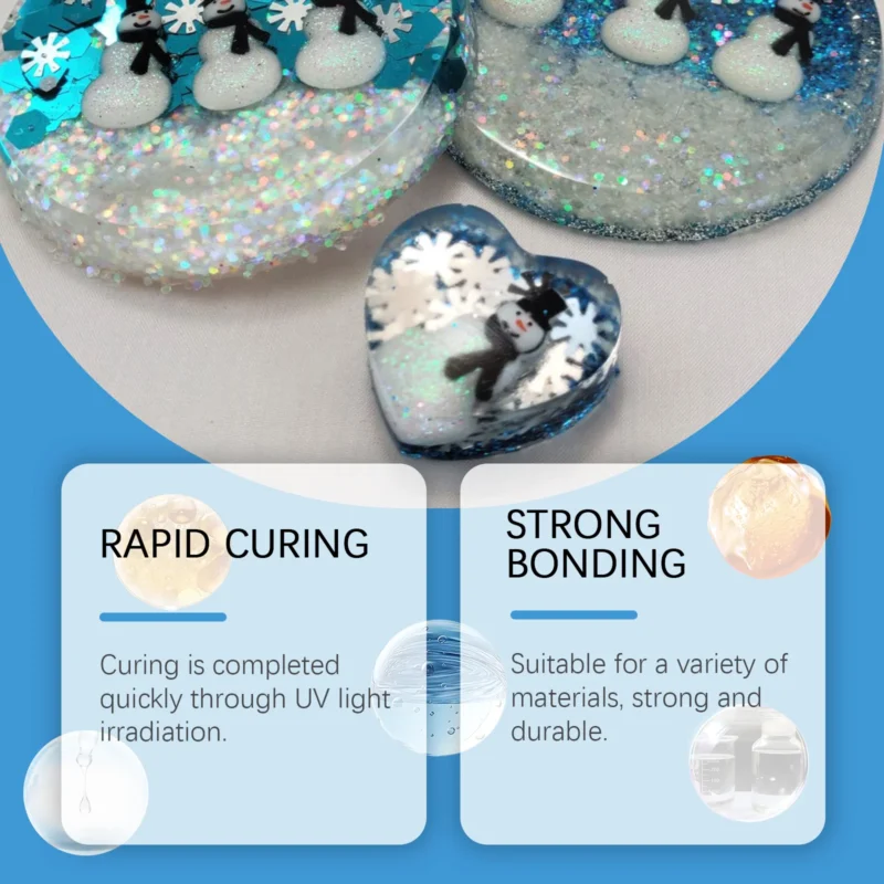 Dowmoo Odorless Clear Quick-Drying Crystal Resin Glue for DIY Crafts - Image 3