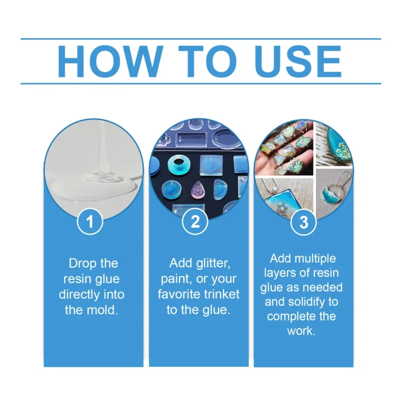 Dowmoo Odorless Clear Quick-Drying Crystal Resin Glue for DIY Crafts - Image 6