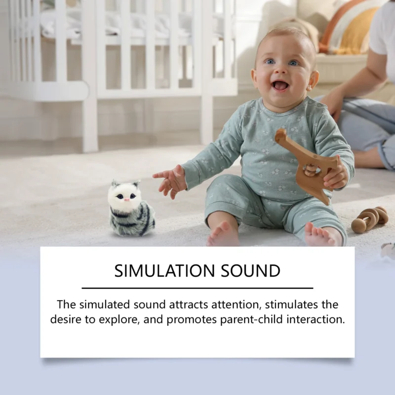 Dowmoo Interactive Sound Plush Toy Cat for Children - Simulation Playmate - Image 3
