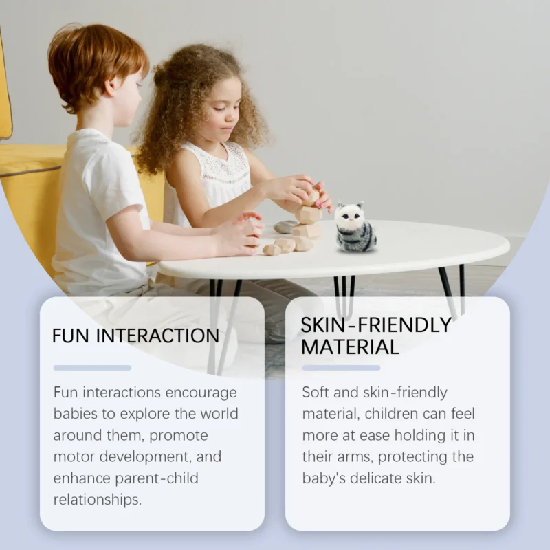 Dowmoo Interactive Sound Plush Toy Cat for Children - Simulation Playmate - Image 4