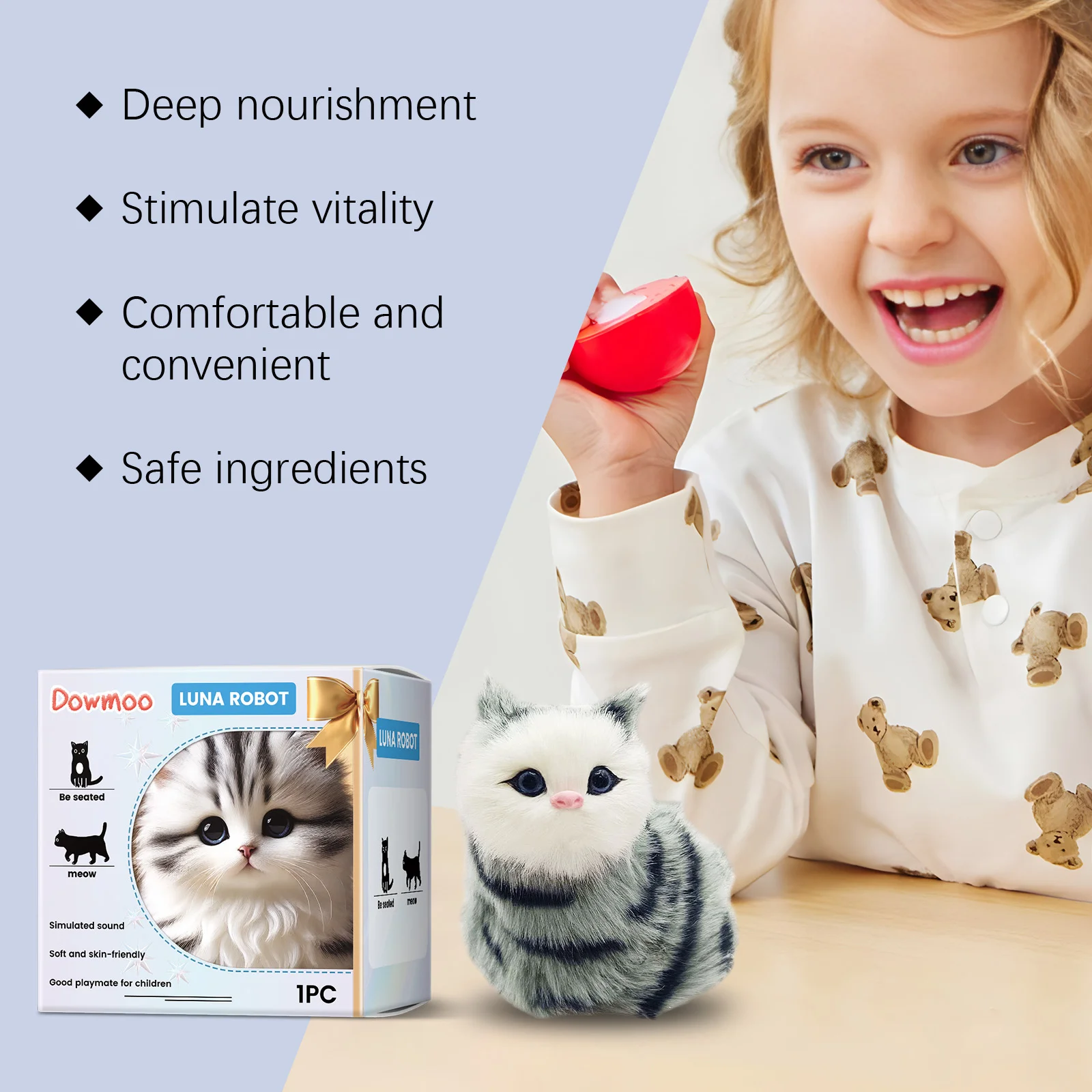 dowmoo simulation cat plush toy DO H02 0026 01 155