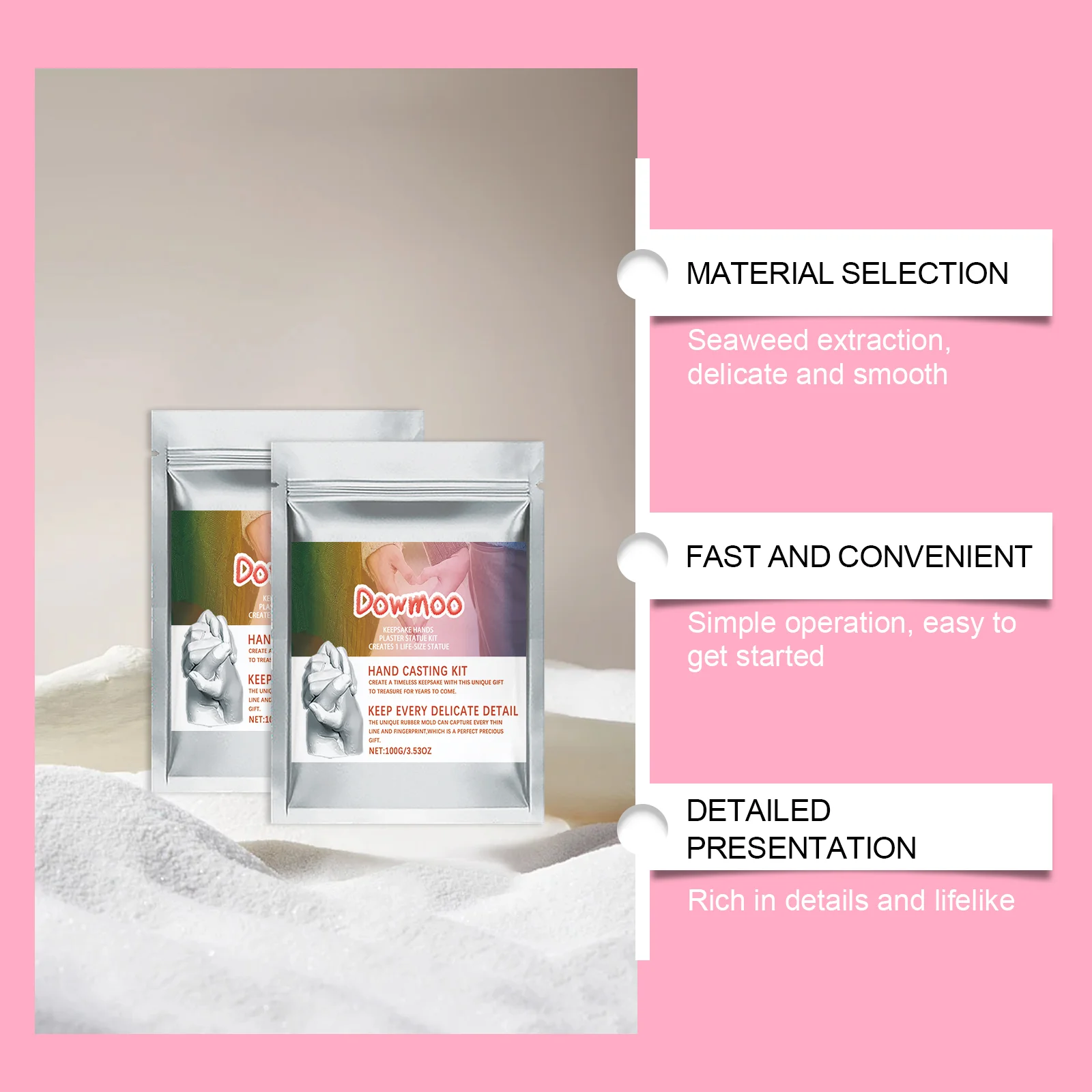 dowmoo valentines hand model powder set DO H02 0016 02 397