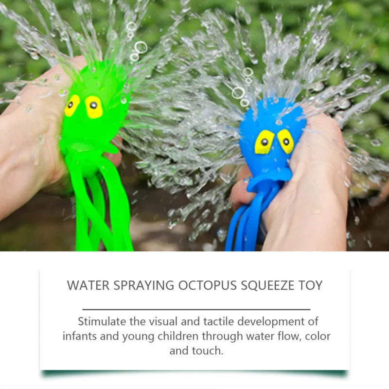 Dowmoo Water-Spraying Octopus Squeeze Toy for Kids Outdoor Bath Pool Play - Image 4