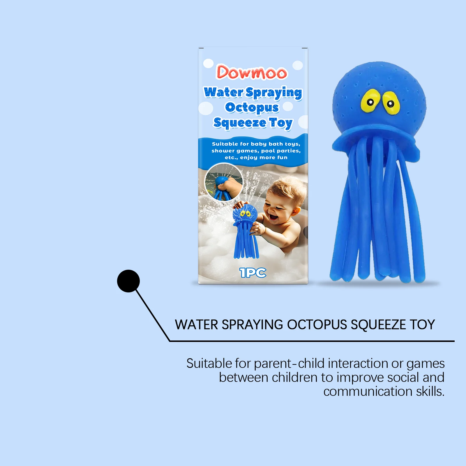 dowmoo water spraying octopus toy DO H02 0038 01 83