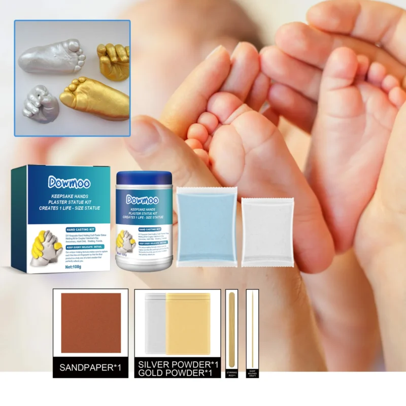 Dowmoon DIY Baby Handprint Casting Kit for Full Moon & 100 Day Keepsake - Image 2